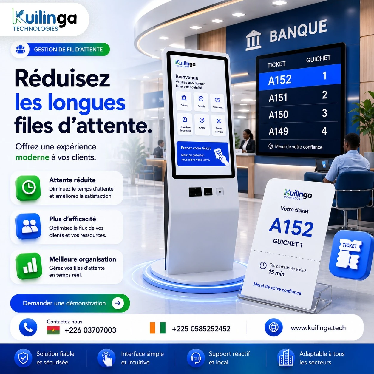Réduisez les longues files d’attente