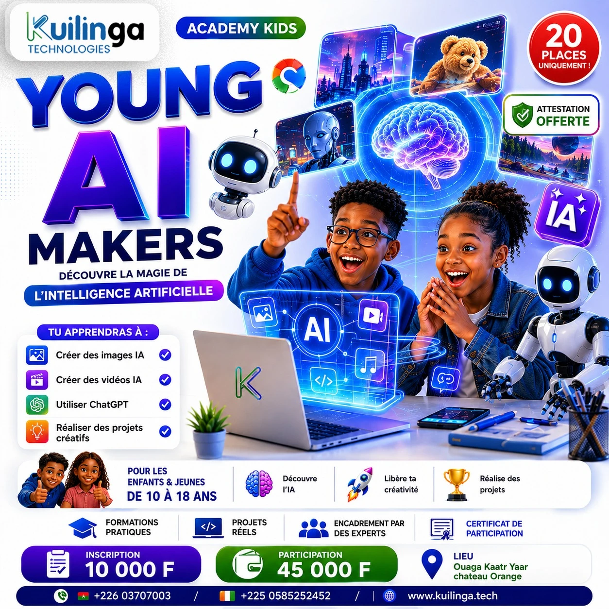 Young AI Makers : découvre la magie de l’intelligence artificielle