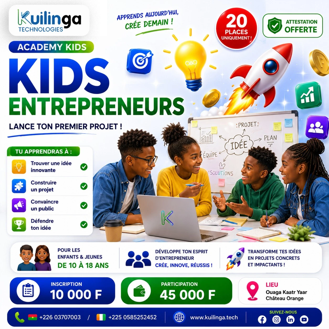 Kids Entrepreneurs : Lance ton premier projet !