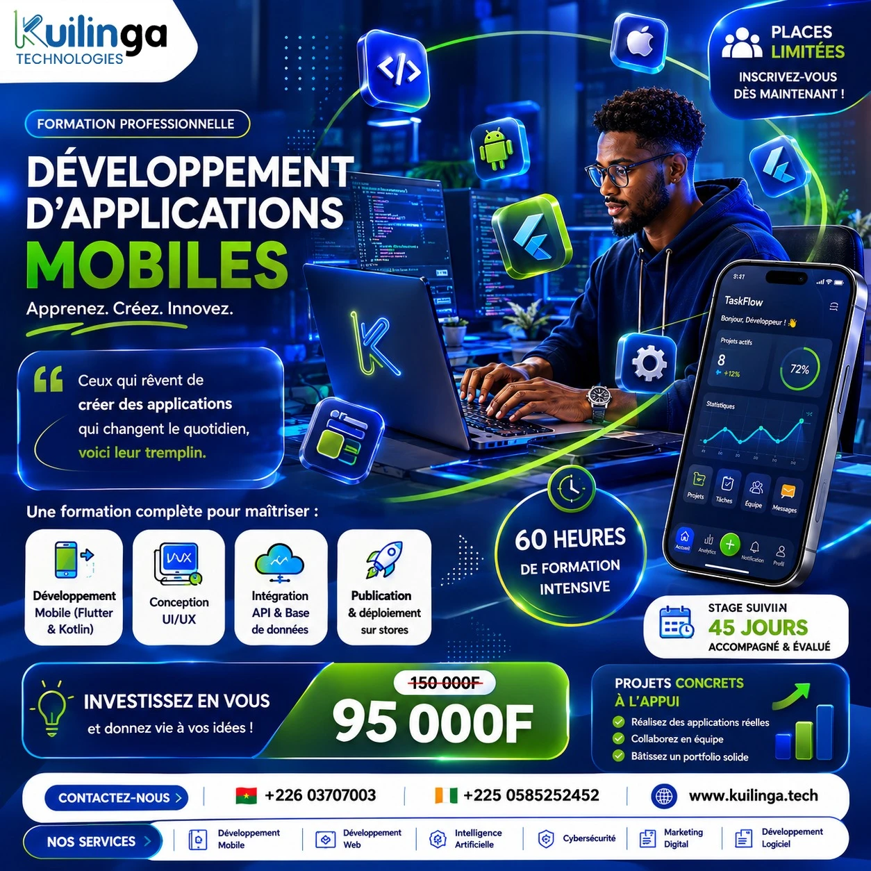 Devenez Développeur Mobile : Créez vos propres applications Android et iOS !
