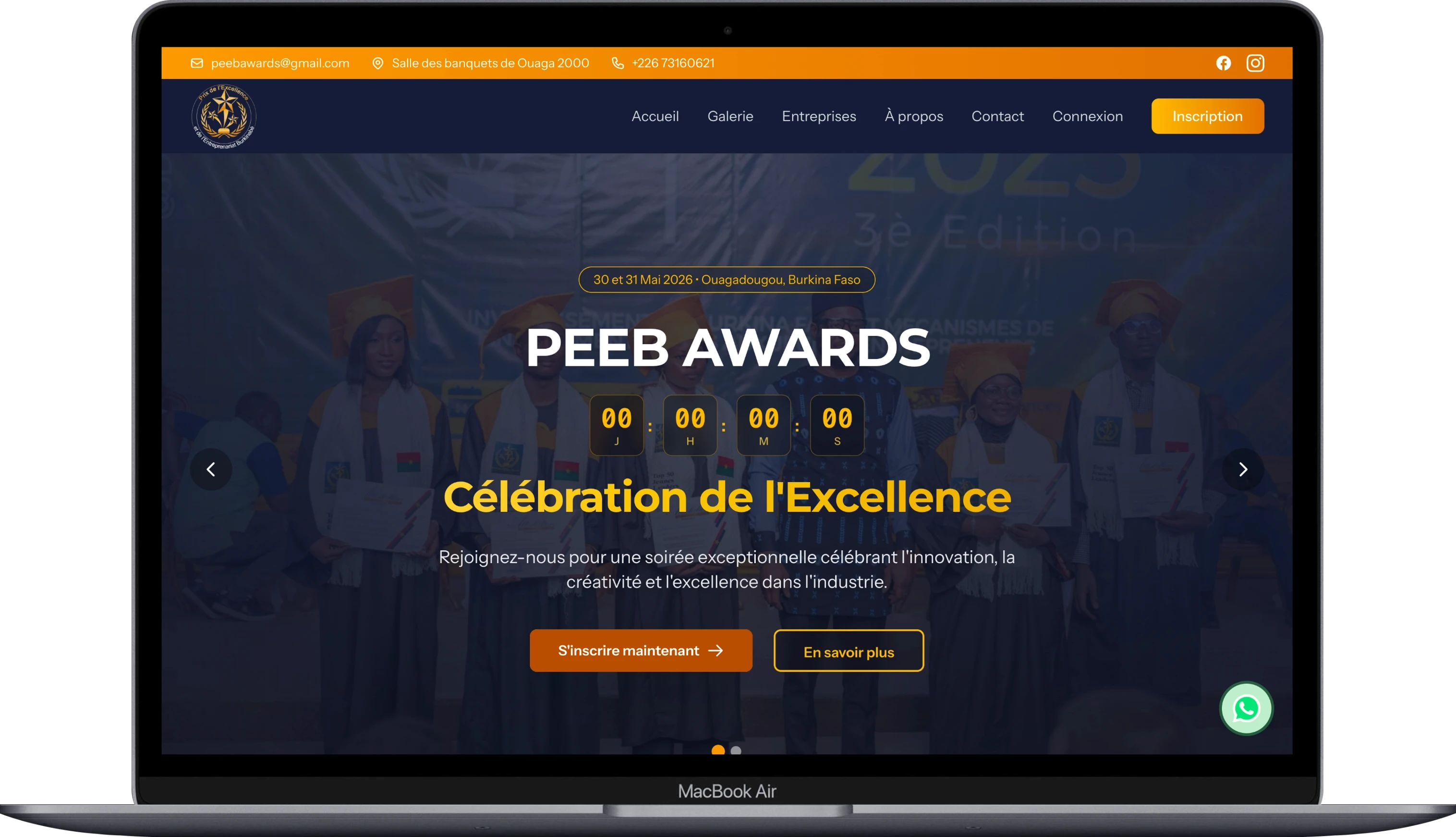 Site web de PEEB AWARDS